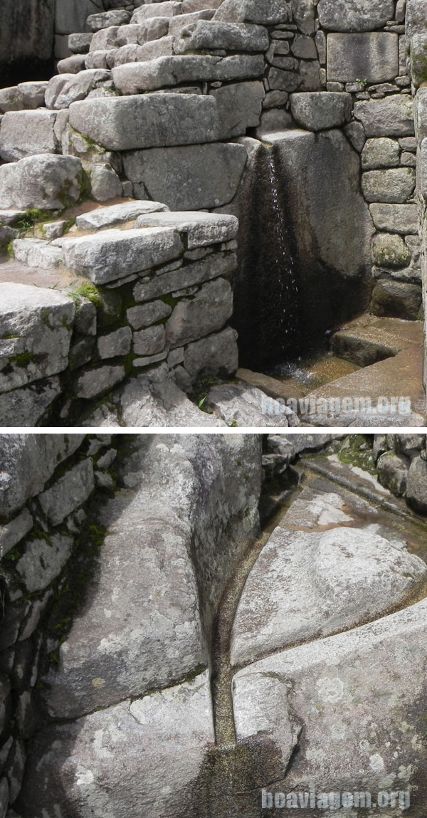 Sistema de drenagem em Machu Picchu