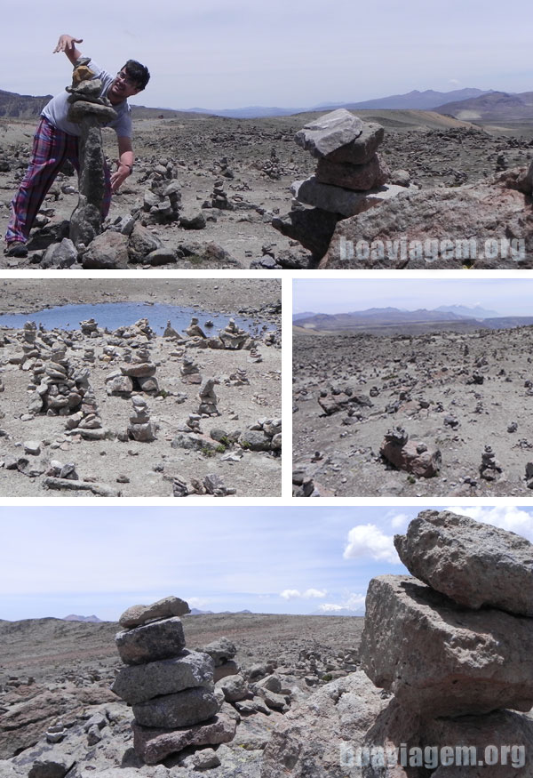 Esse foi um dos lugares mais impressionantes. Pedras e mais pedras empilhadas na altitude.