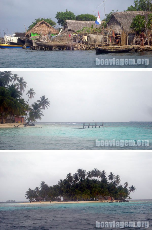 Ilhas no mar do Caribe que banha o Panamá