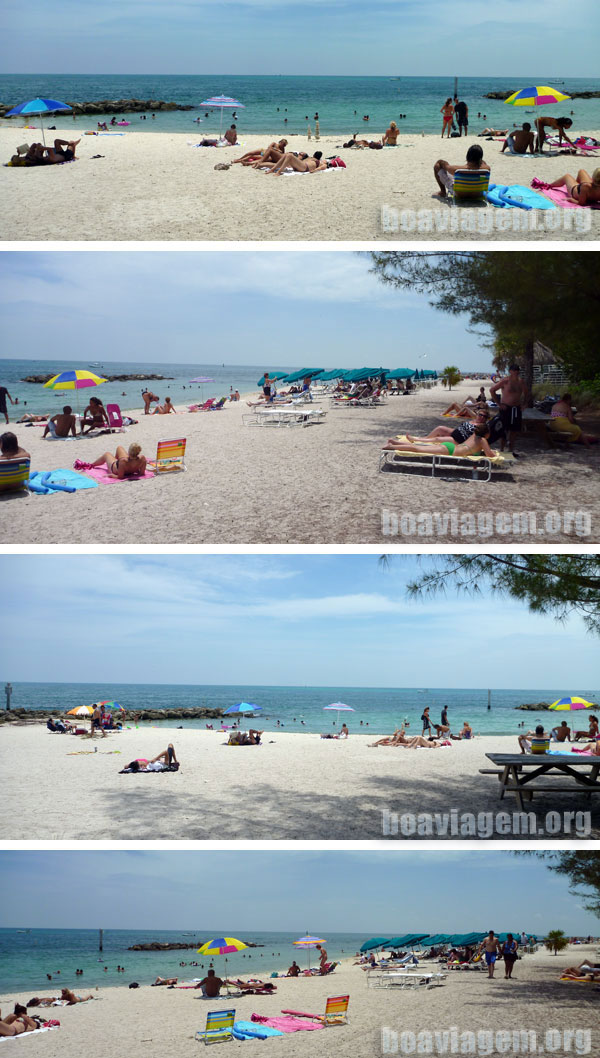 Visão Geral de uma das praias de Key West - Flórida