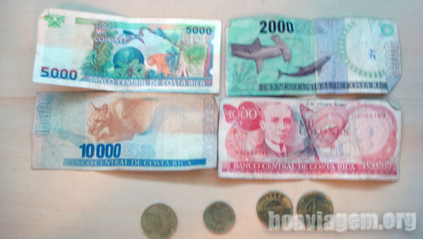 Colones - moeda da Costa Rica