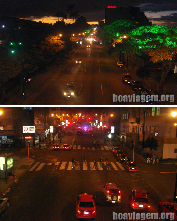 Visão geral das ruas de San José - capital da Costa Rica