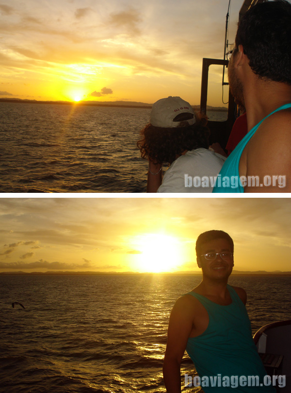 Por do Sol do Ferry Boat na volta de Ometepe