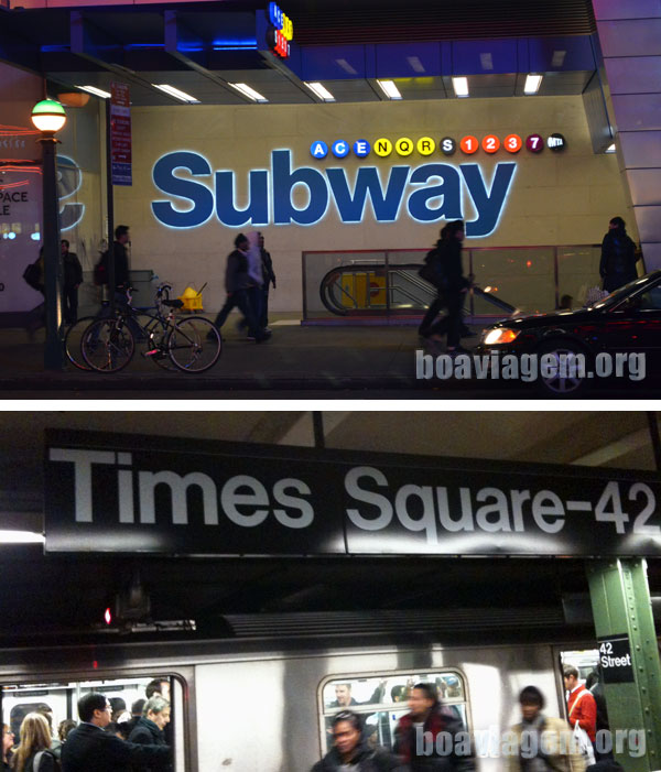 Visual do Metro da Times Square