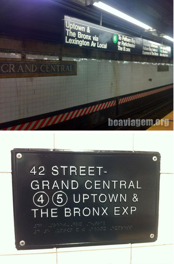 Sinalização dos metrôs de NYC