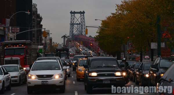 Engarrafamento na Ponte do Brooklyn