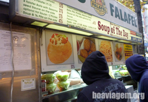 Falafel - comida de rua típica de NYC