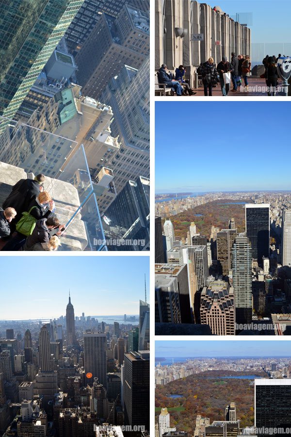 A bela vista de Manhattan desde o topo do Rockefeller Center