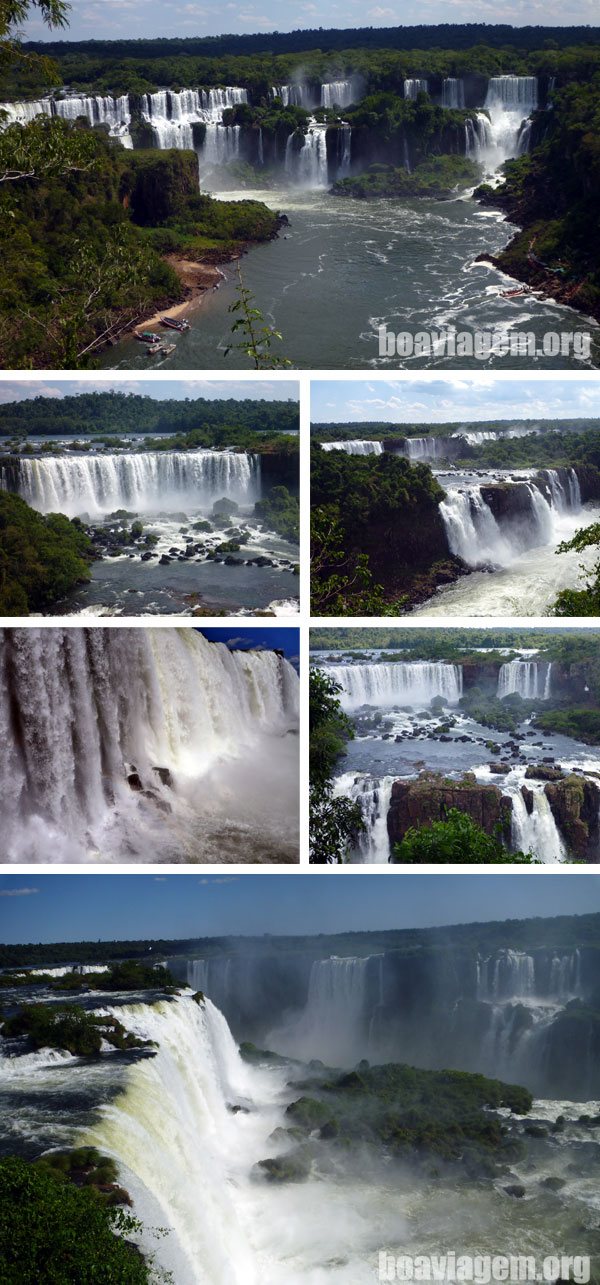 Algumas das fantásticas quedas d’agua das Cataratas do Iguaçu
