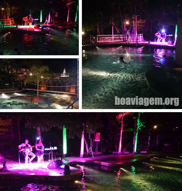 Show acústico no Jantar Molhado na piscina da Choperia da Ilha no Parque das Fontes
