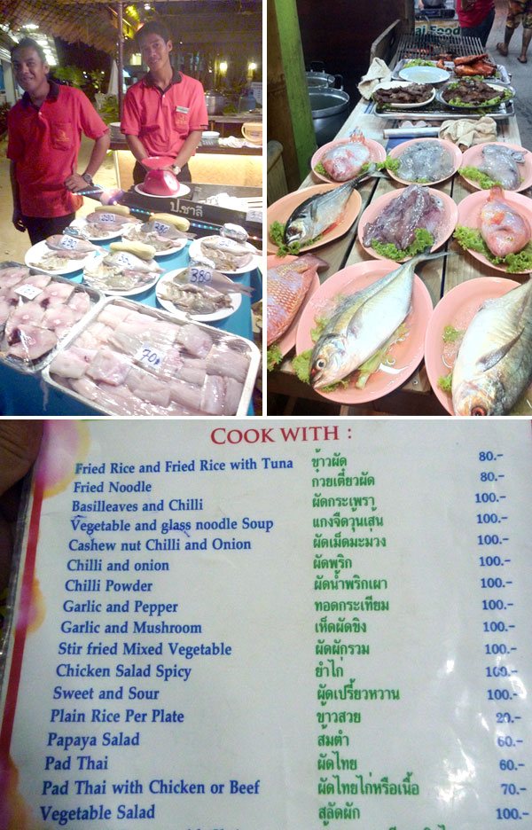 Cartel na alimentação em Koh Phi Phi