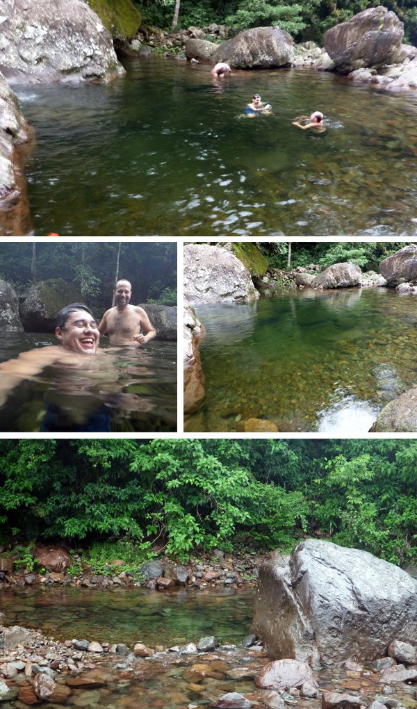 Bela piscina natural na trilha do Malacara