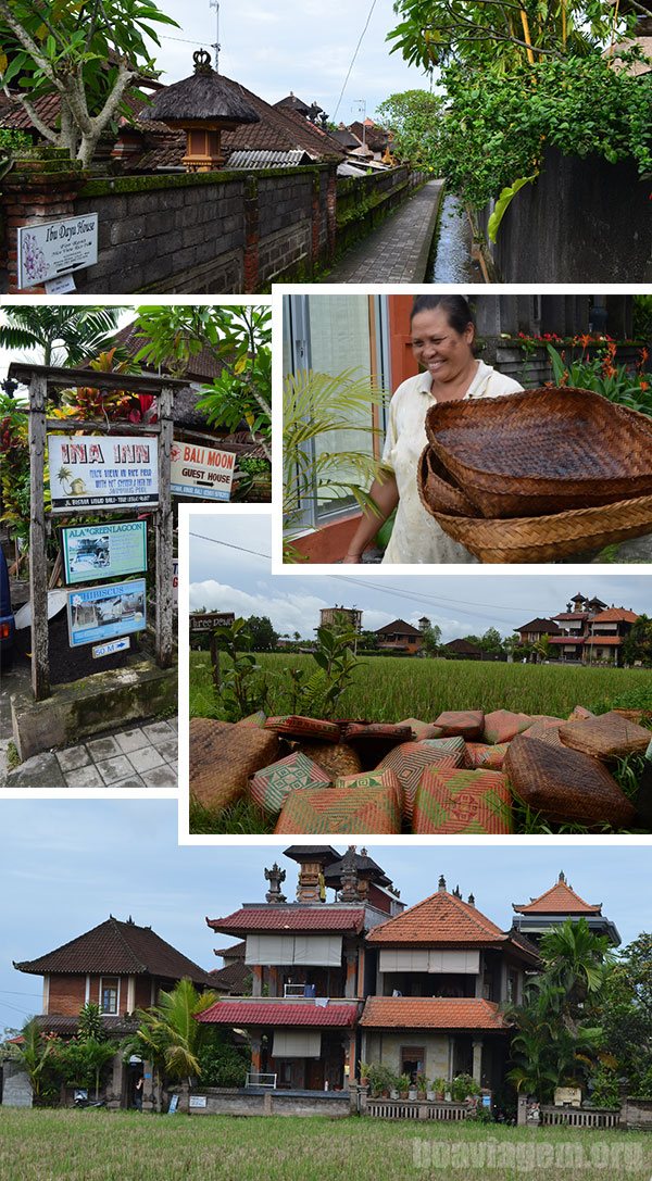 Procurando um hotel no meio dos campos de arroz de Bali