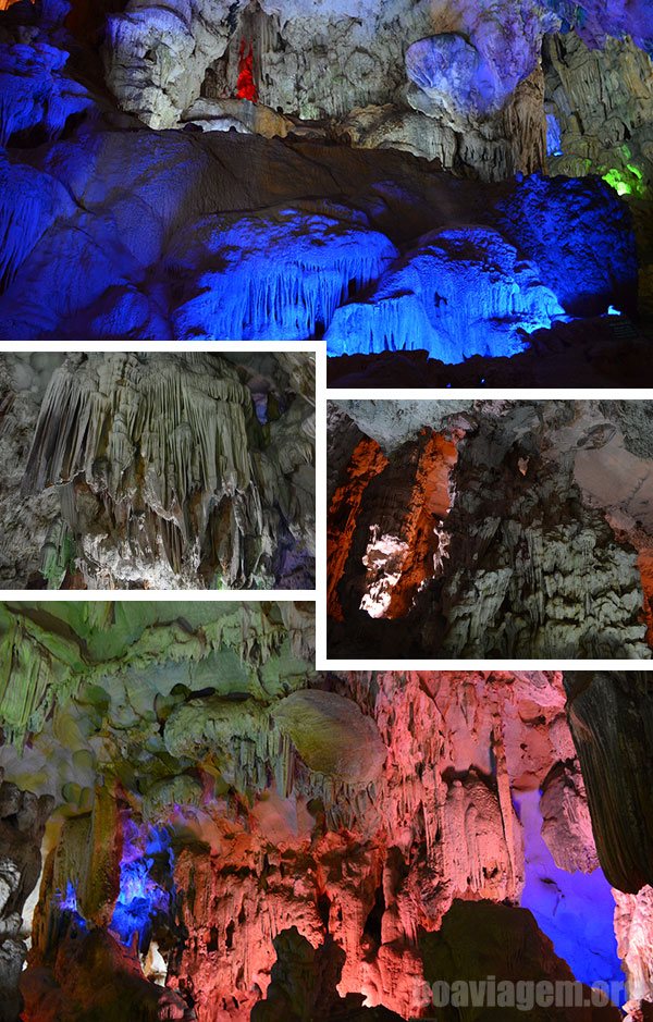 Uma das mais belas cavernas da Baía de Halong