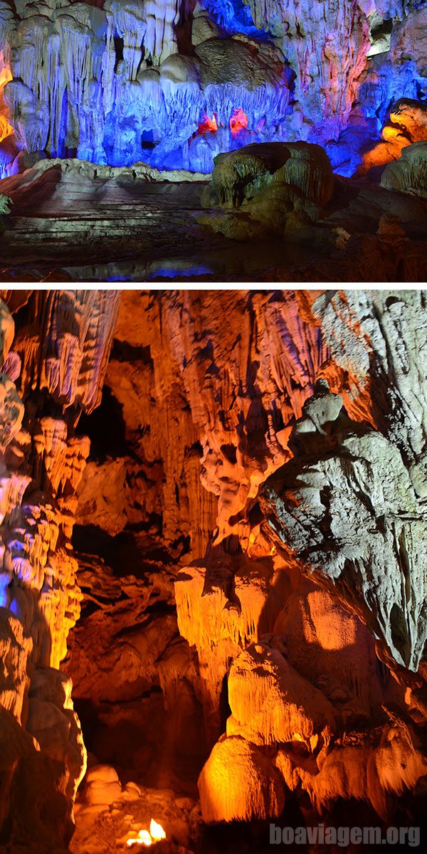 Iluminação da caverna proporciona imagens impressionantes