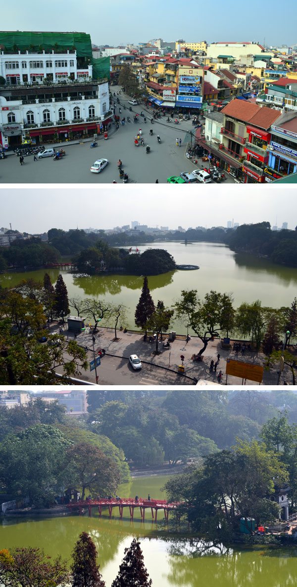 Vista panôramica do centro de Hanói