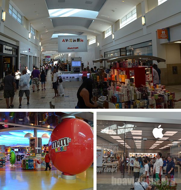 Algumas lojas e corredores do Florida Mall