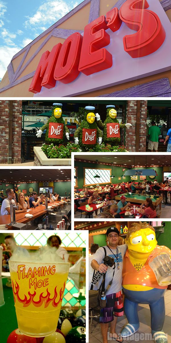 A taberna do Moe, com o drink Flaming Moe e uma foto com o Barney :D