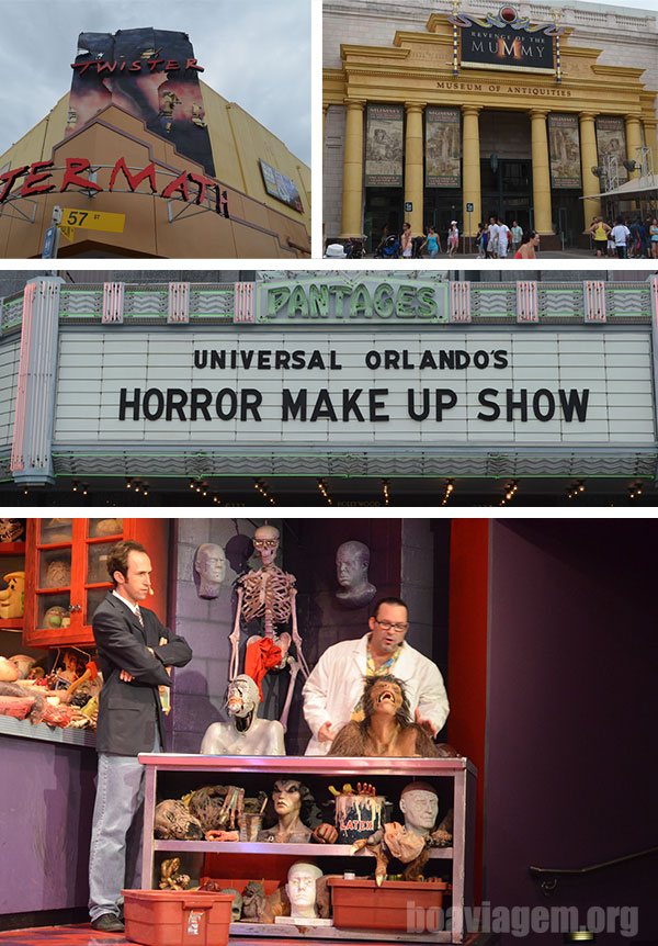 Twister, Revenge of the Mummy e o Horror Make Up Show