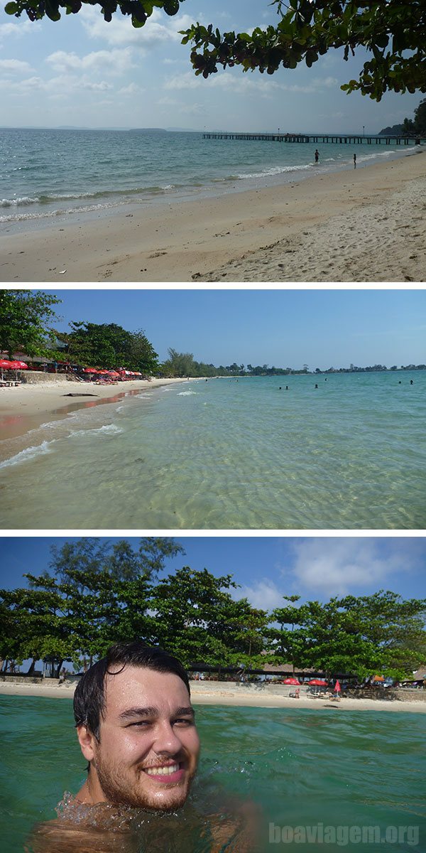 Uma outra praia próxima a Sihanoukville - águas cristalinas!