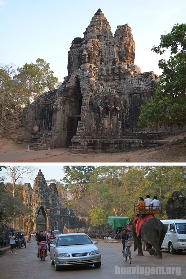 Portal de acesso aos templos de Angkor Wat, no Camboja