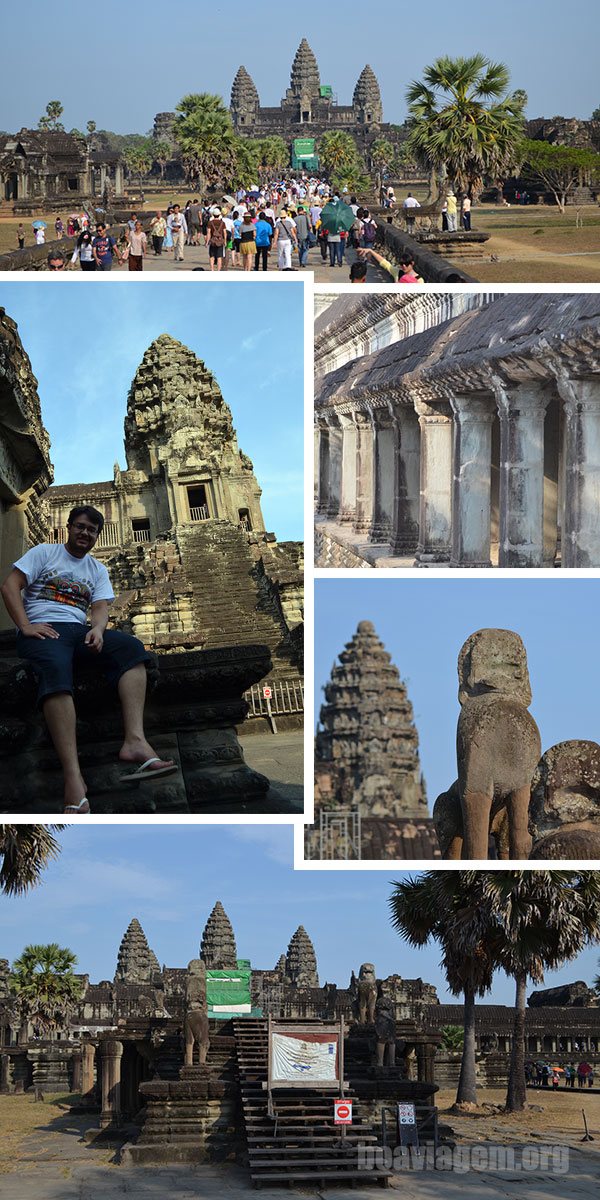 Em um dos templos de Angkor Wat - Camboja