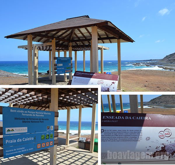 Estrutura receptiva construída pela Econoronha na Praia das Caieiras