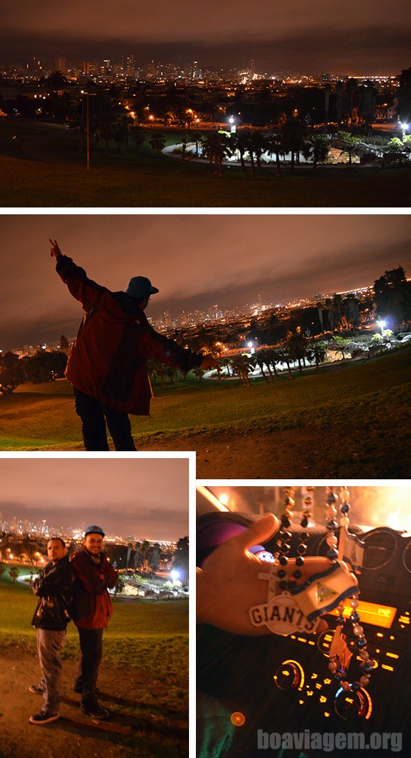 Apreciando a vista noturna de São Francisco