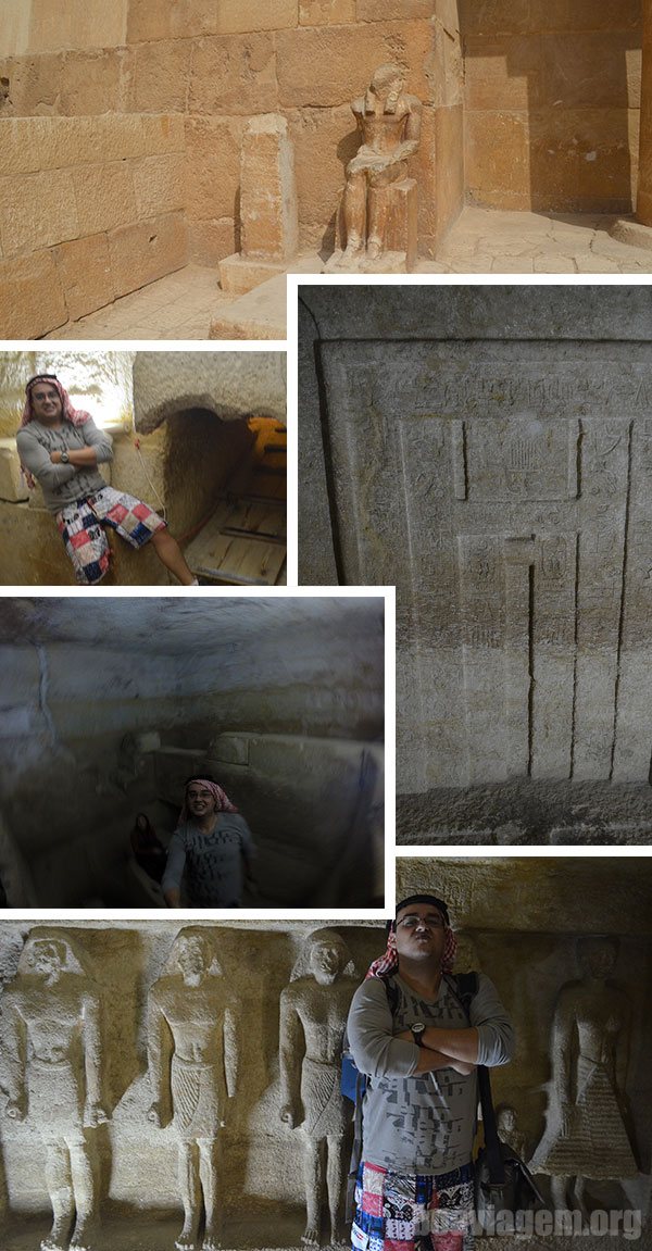 Interior de uma pirâmide no Egito