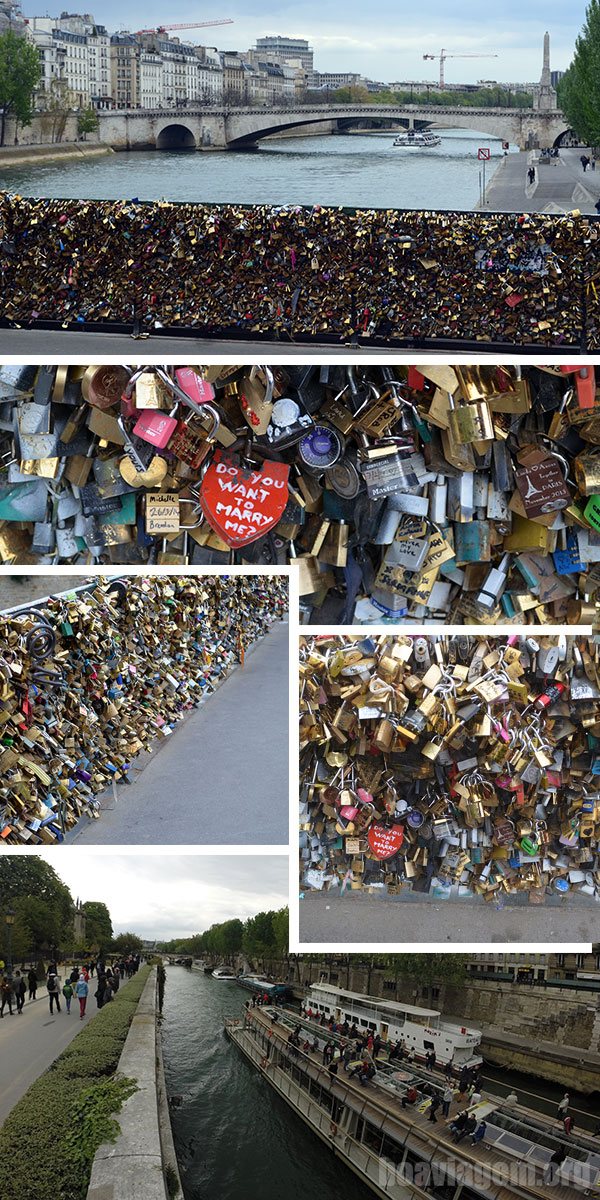 A ponte dos apaixonados em Paris