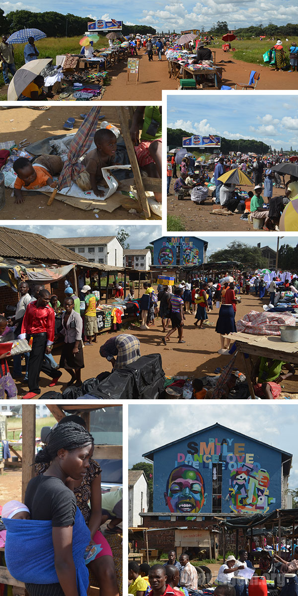 Feira livre em Harare, capital do Zimbabwe