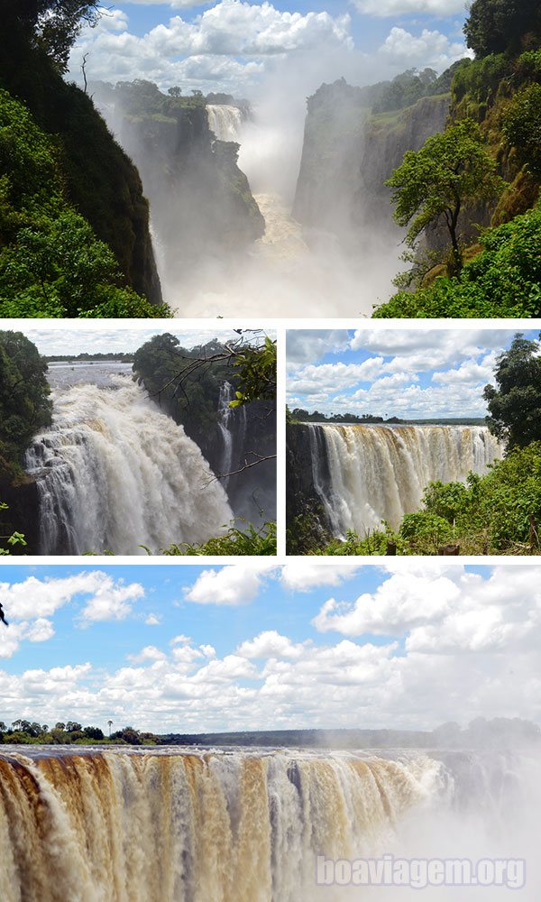 Victoria Falls: fronteira natural entre a Zâmbia e o Zimbábue