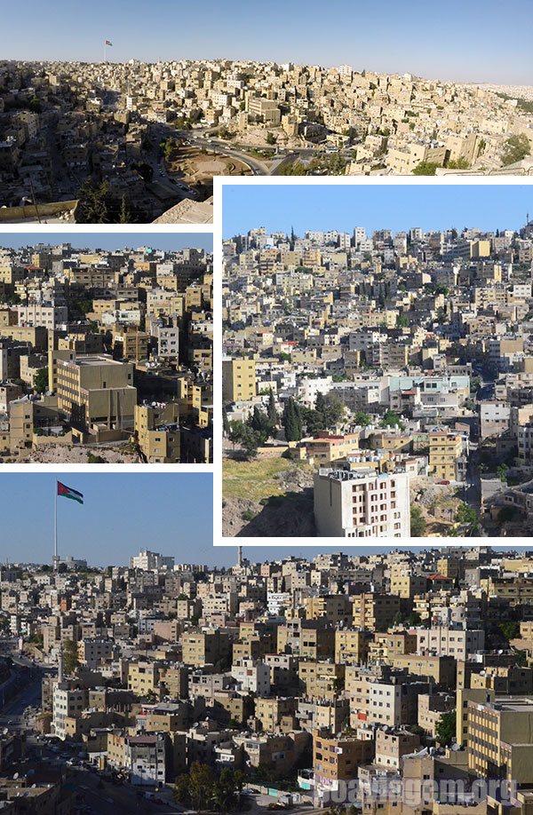 Vista privilegiada da capital da Jordânia