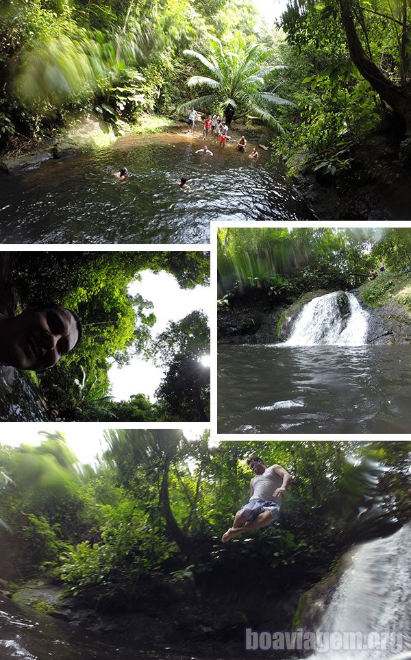 Tomando banho de rio e pulando de uma cachoeira em Panama City