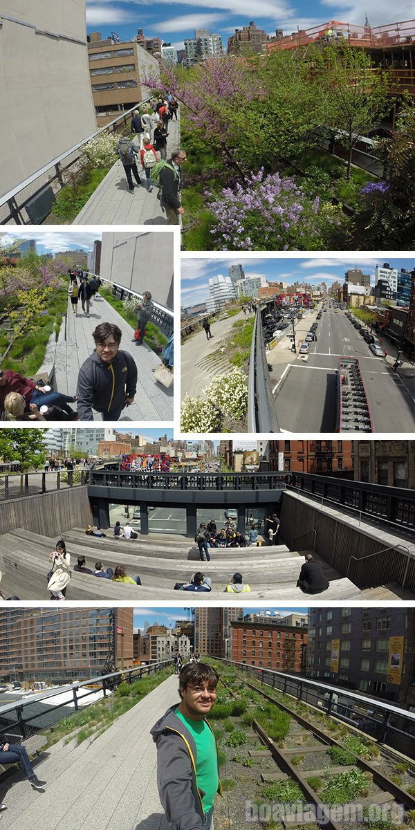 Visual incrível do High Line durante a primavera em Nova York