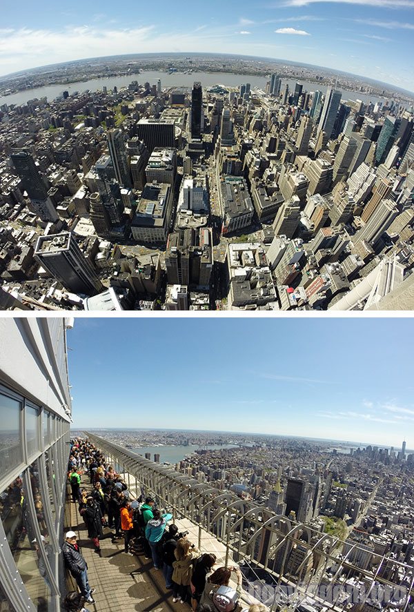 Turistas apreciam a vista do Empire State