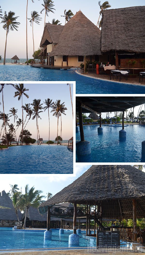Piscinas e bar molhado em resort All Inclusive - Zanzibar