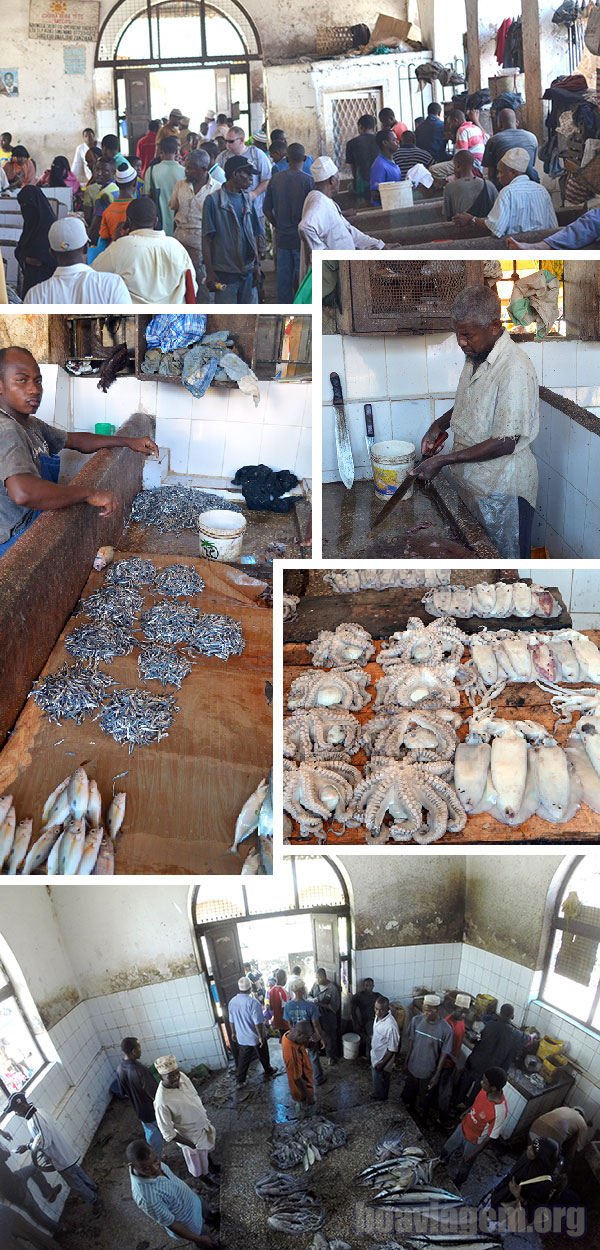 Mercado de Peixes em Zanzibar