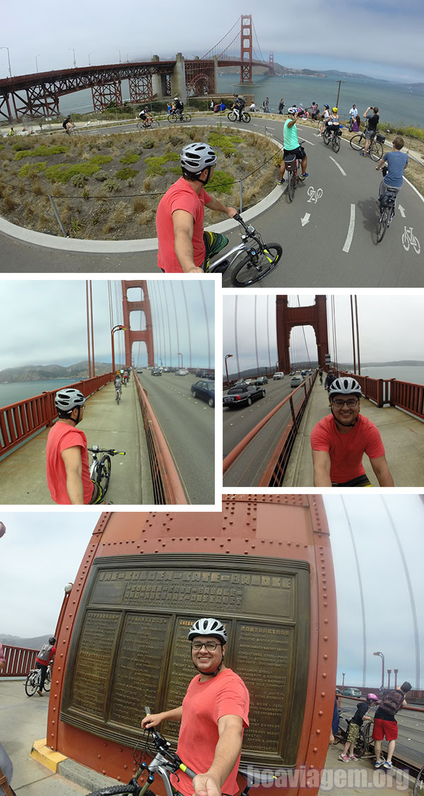 Cruzando a Golden Gate de bicicleta