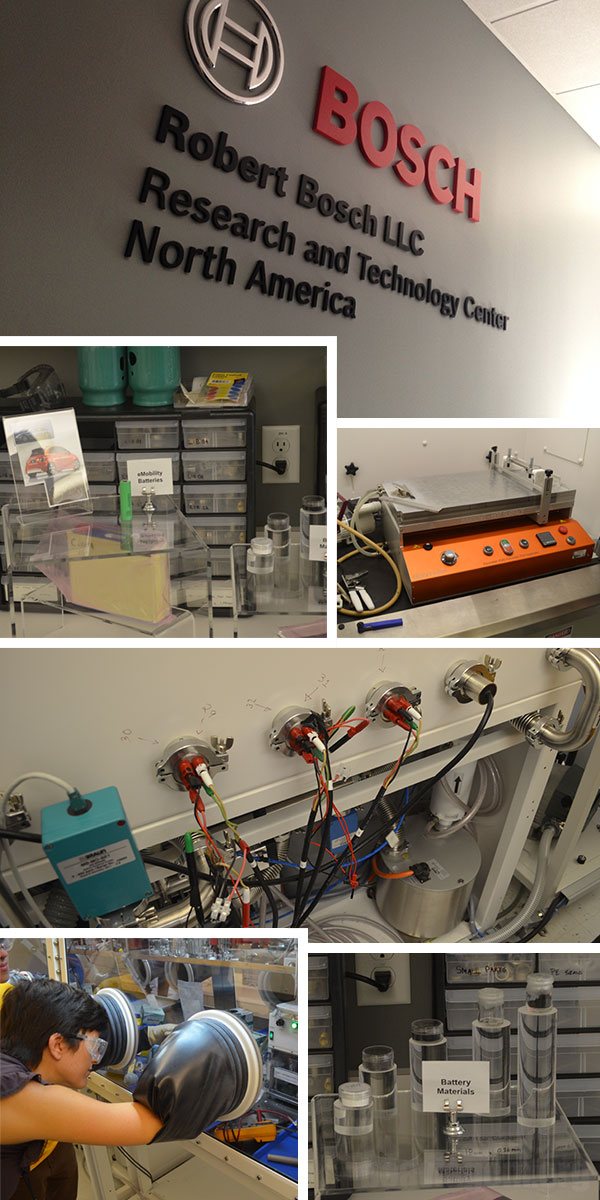 Laboratórios onde acontecem os avanços tecnológicos em baterias Bosch