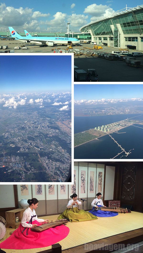 Perambulando pelo aeroporto de Icheon na Coréia do Sul
