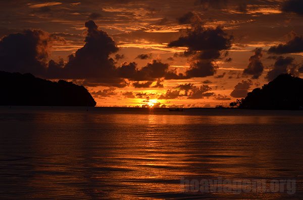 Pôr do sol em Koror no Palau