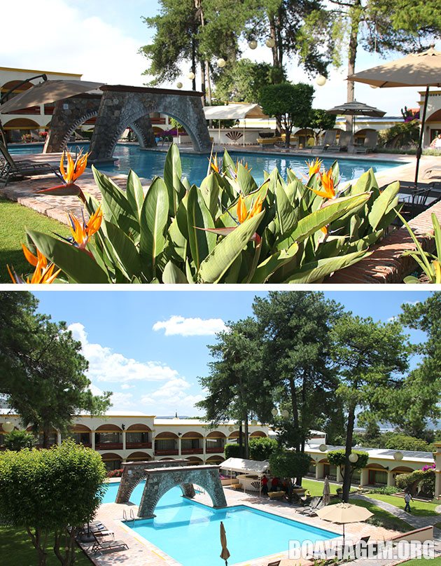 Belíssima piscina do hotel em que ficamos hospedados em San Miguel