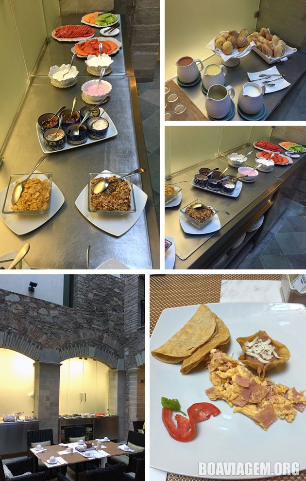 Café da manhã no Hotel Edelmira em Guanajuato