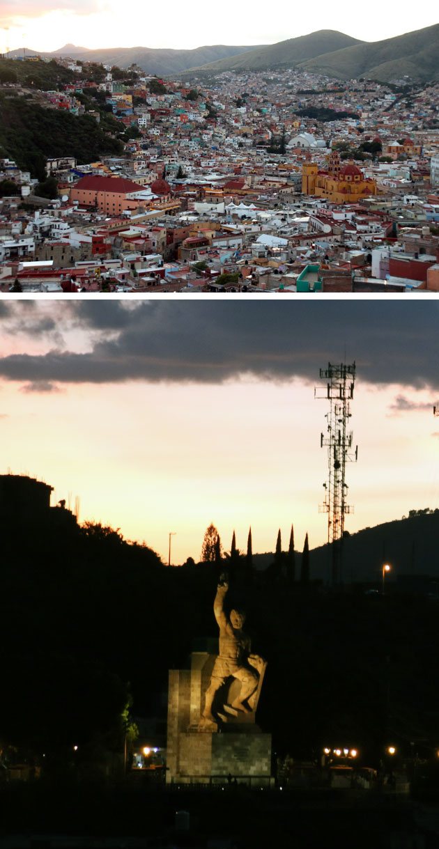 Entardecer na bela Guanajuato