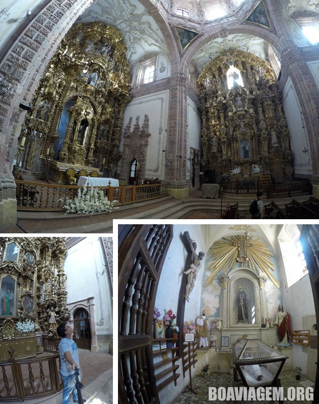 Interior de um dos templos mais belos de Guanajuato