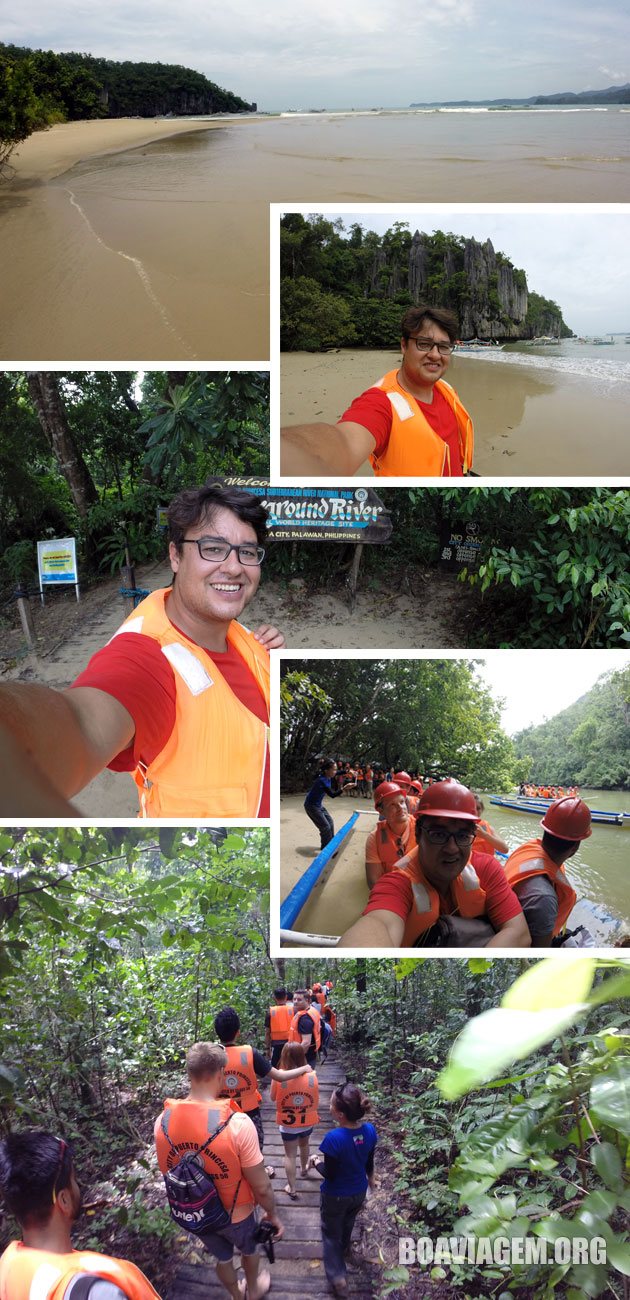 Visitando o Underground River - rio submerso - em Puerto Princesa - Filipinas