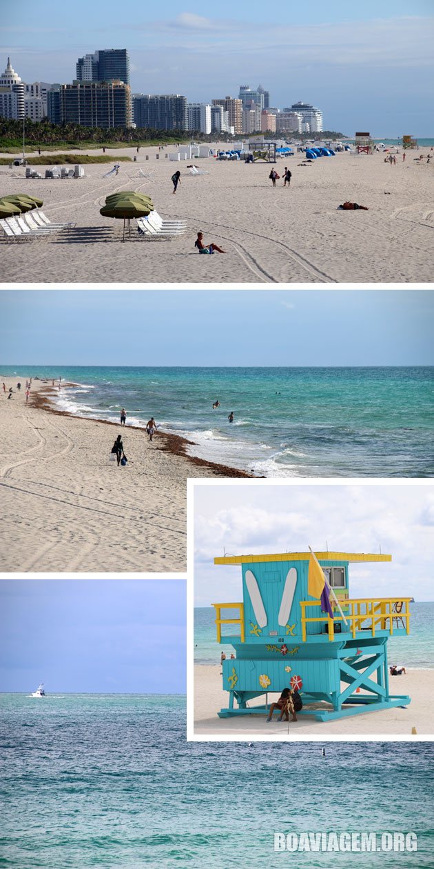 Belas cores na praia mais badalada de Miami