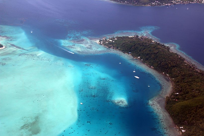 Visual paradisíaco da ilha de Bora Bora