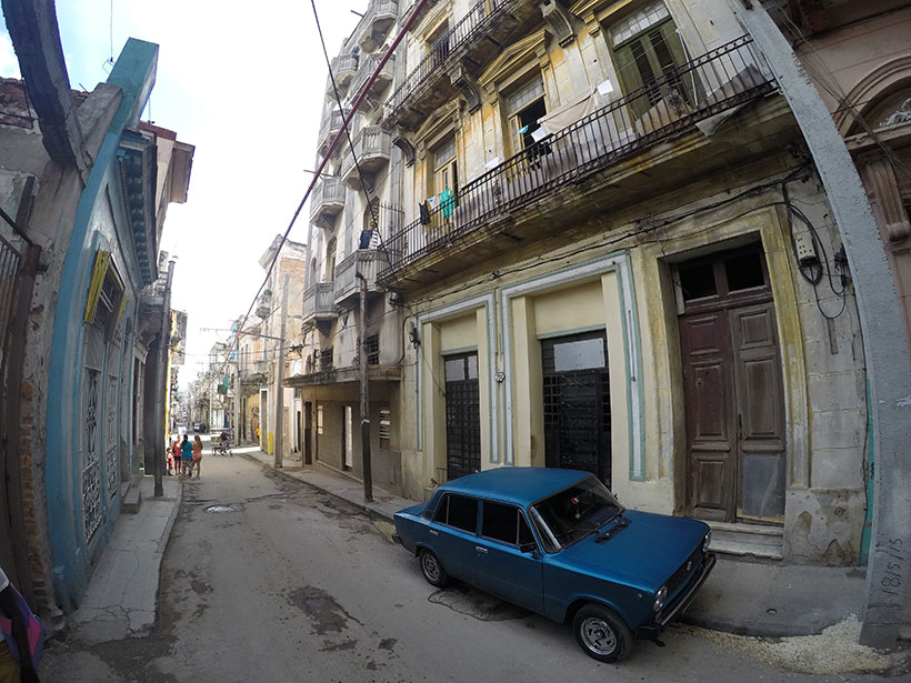 Casarões no centro de Havana